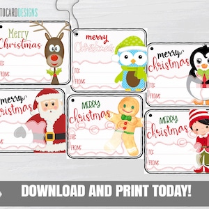 Weihnachten Geschenkanhänger, Weihnachten Geschenkanhänger, Weihnachten Anhänger, INSTANT DOWNLOAD