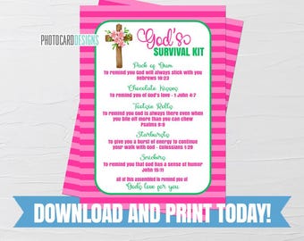 GOD's SURVIVAL Kit, Church Tag, Christian Survival Kit (Digital Download)