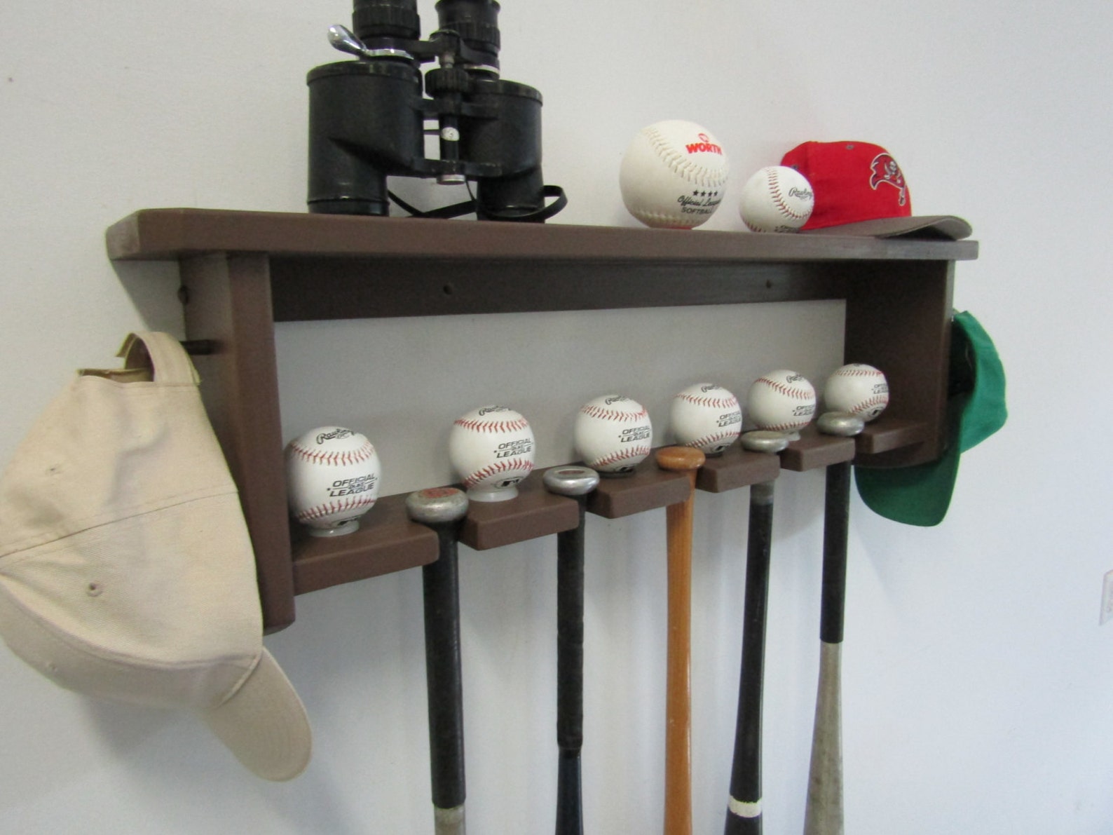 Baseball Bat Rack Decorative Wall Shelf Display 5 bats Etsy