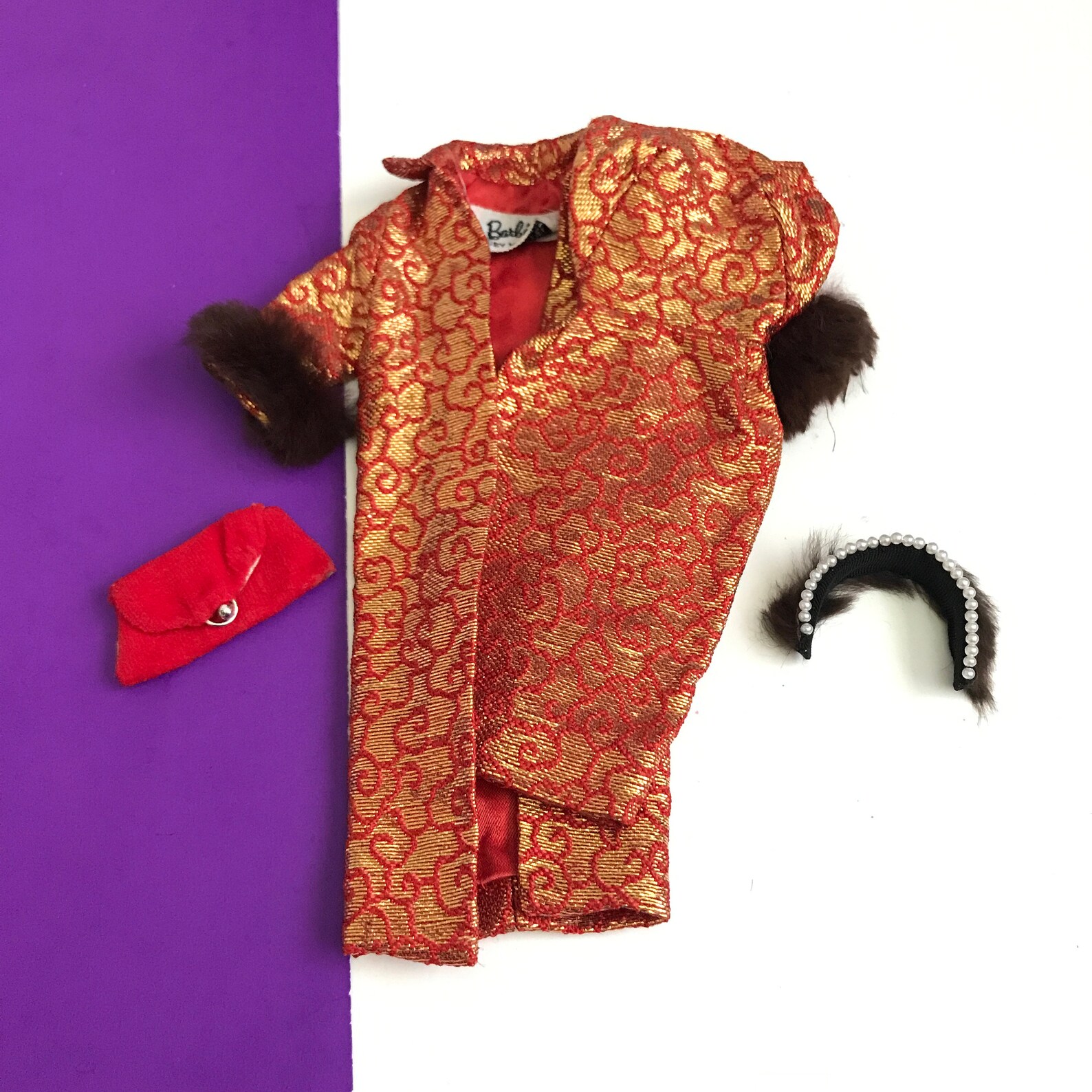 vintage barbie gold dress