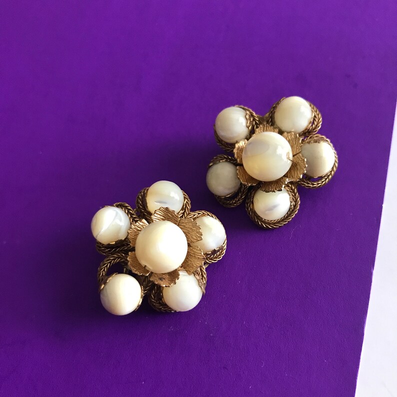 Vintage Clip on Earrings 1940s Signed Kramer Baroque Style Etsy Australia