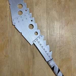 Twisted Metal Sweet Tooth Machete Cosplay Prop - Taped, Airbrushed, and Enamel Protected. *Now BIGGER* 23&quot;