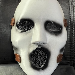 Finished Brandon James MTV Ghost Mask Cosplay  - ADULT size - Hand Airbrushed