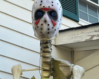 GIANT Hockey Mask Prop for 12 Foot Home Depot Skelleton