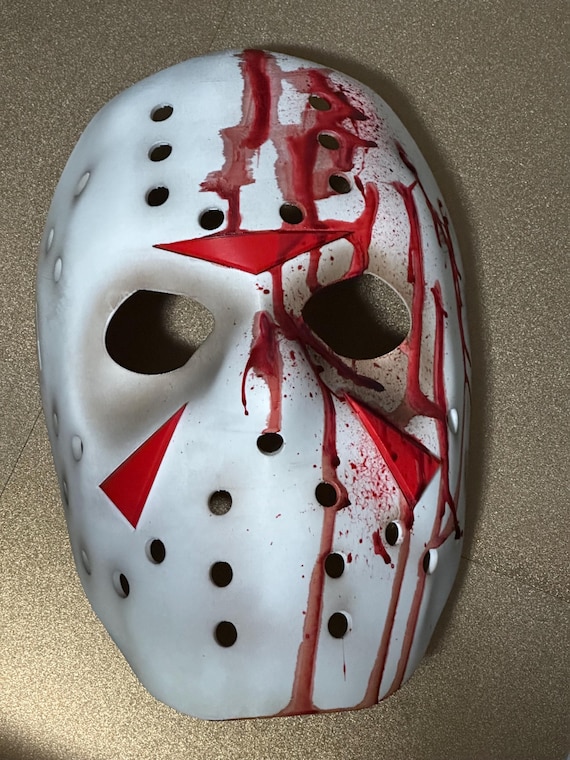 Masque de hockey en plastique, blanc, taille unique, accessoire de