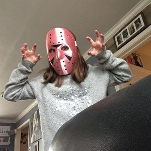 Silver Jason Voorhees Hockey Mask - With Strap Material - Etsy