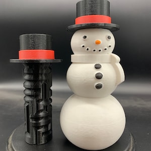Snowman maze puzzle money, gift or note container (or geocache!) hangable