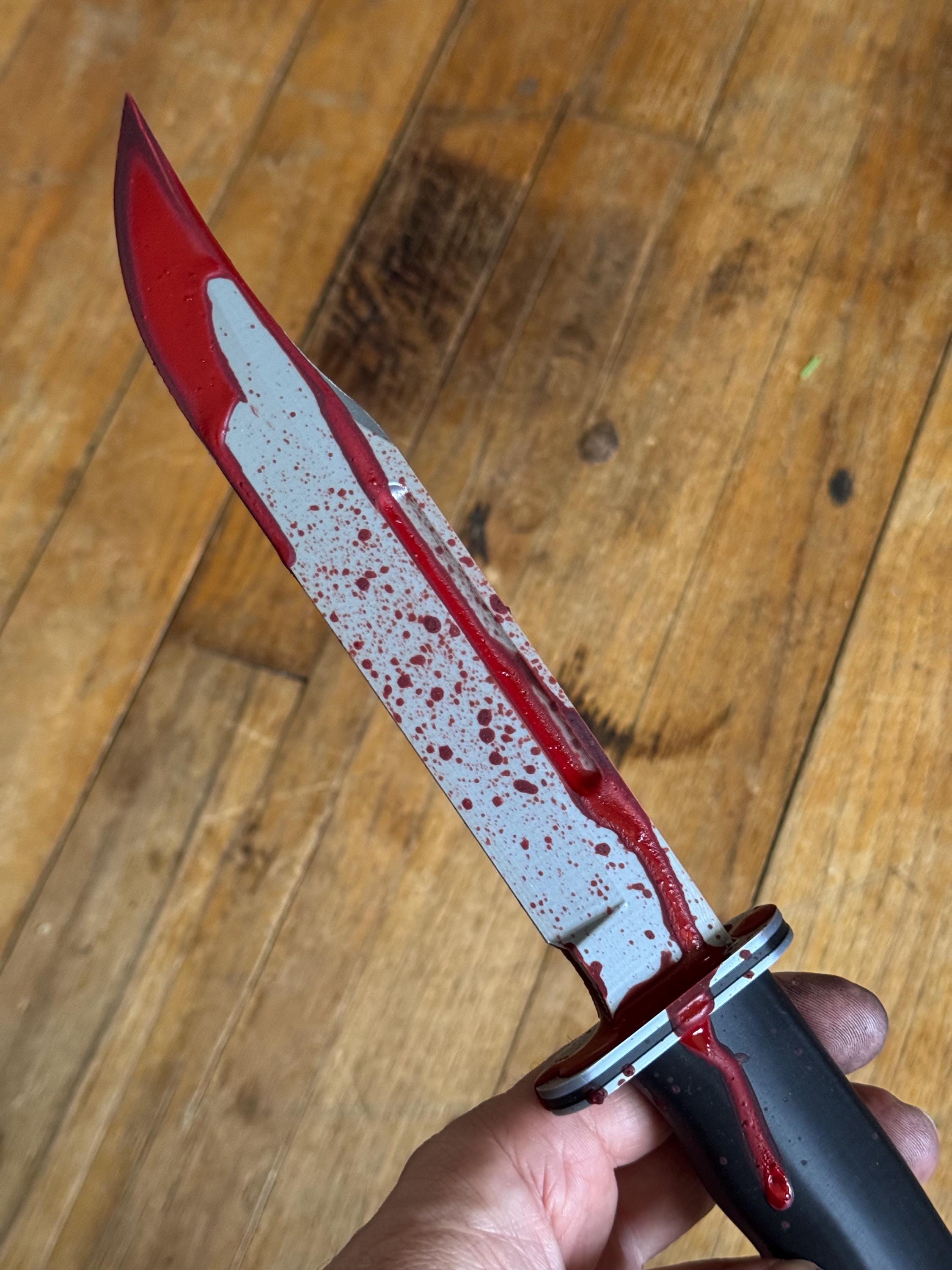 Buck 120 ハンティングナイフ小道具、ゴーストコスプレ用 - 血まみれ