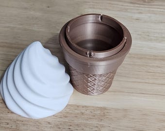 Ice cream Cone Container GEOCACHE / Gift Box - Heat resistant for outdoor use