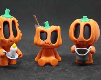 Pumpkin People with *Glow In The Dark* Ghost Costume and Props