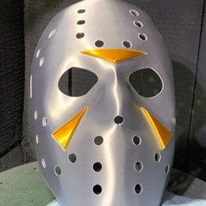 Silver Jason Voorhees Hockey Mask - With Strap Material