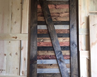 Multi stain vintage barn doors