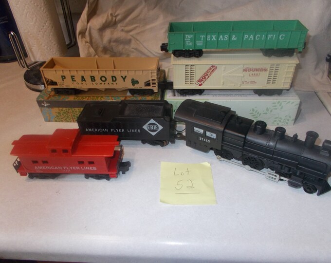 American Flyer Electric Train Set Sgauge 1964 , 6 Trains, Clean,and
