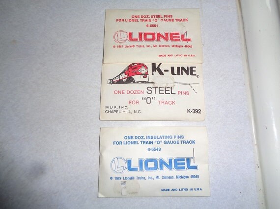 lionel o gauge track pins