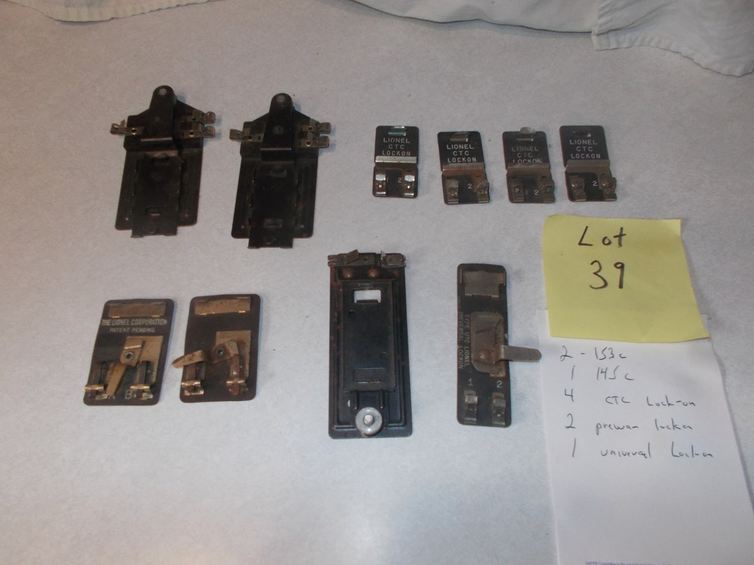 Lionel Electric Trains,145c, 2 of 153c, 4 Lock Ons,and Various Prewar