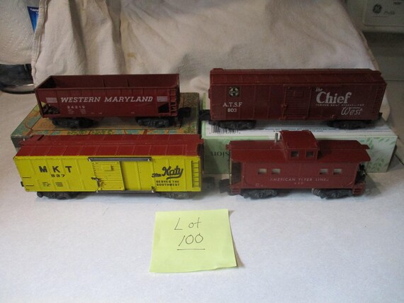 1950s American Flyer Set of 4 Cars for Use With Your Gilbert S Gauge Electric Train lot 100 Etsy