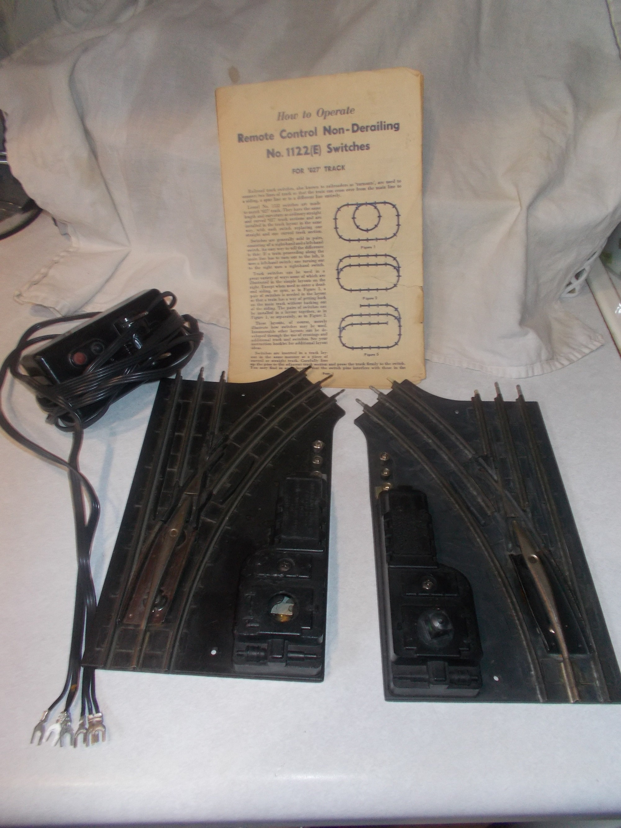 Lionel Electric Trains 027 Gauge Remote Control Track Switches Model 1122 Excellent Shape rewired Controllers read Etsy