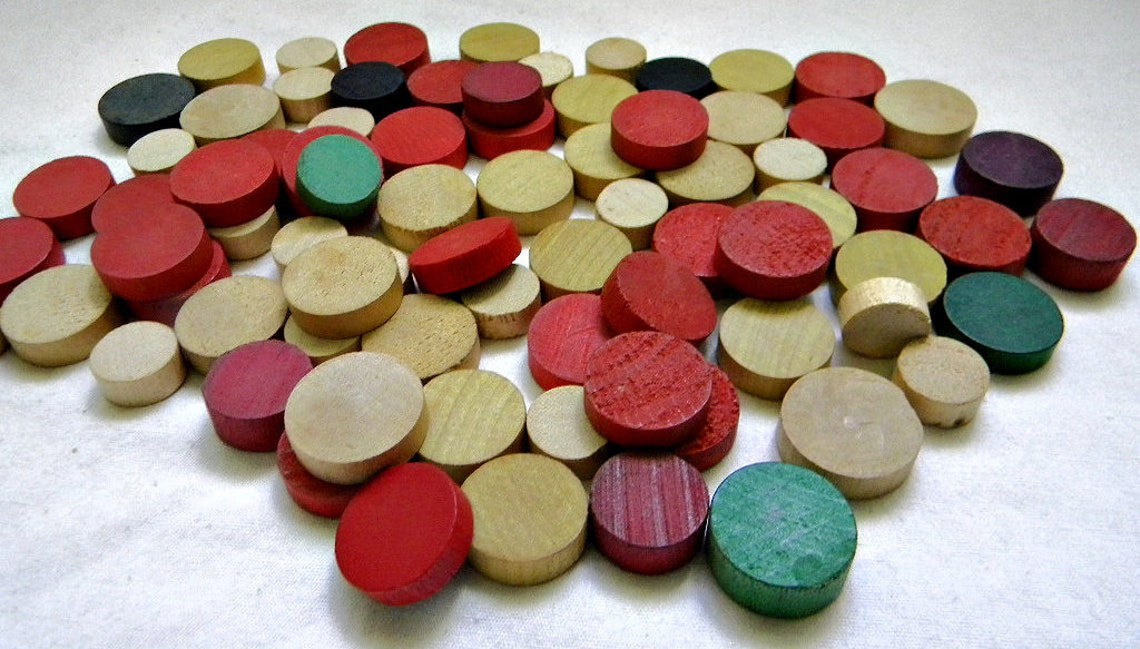 75 Vintage Wood Bingo Chips/Markers Altered Art Jewelry Etsy