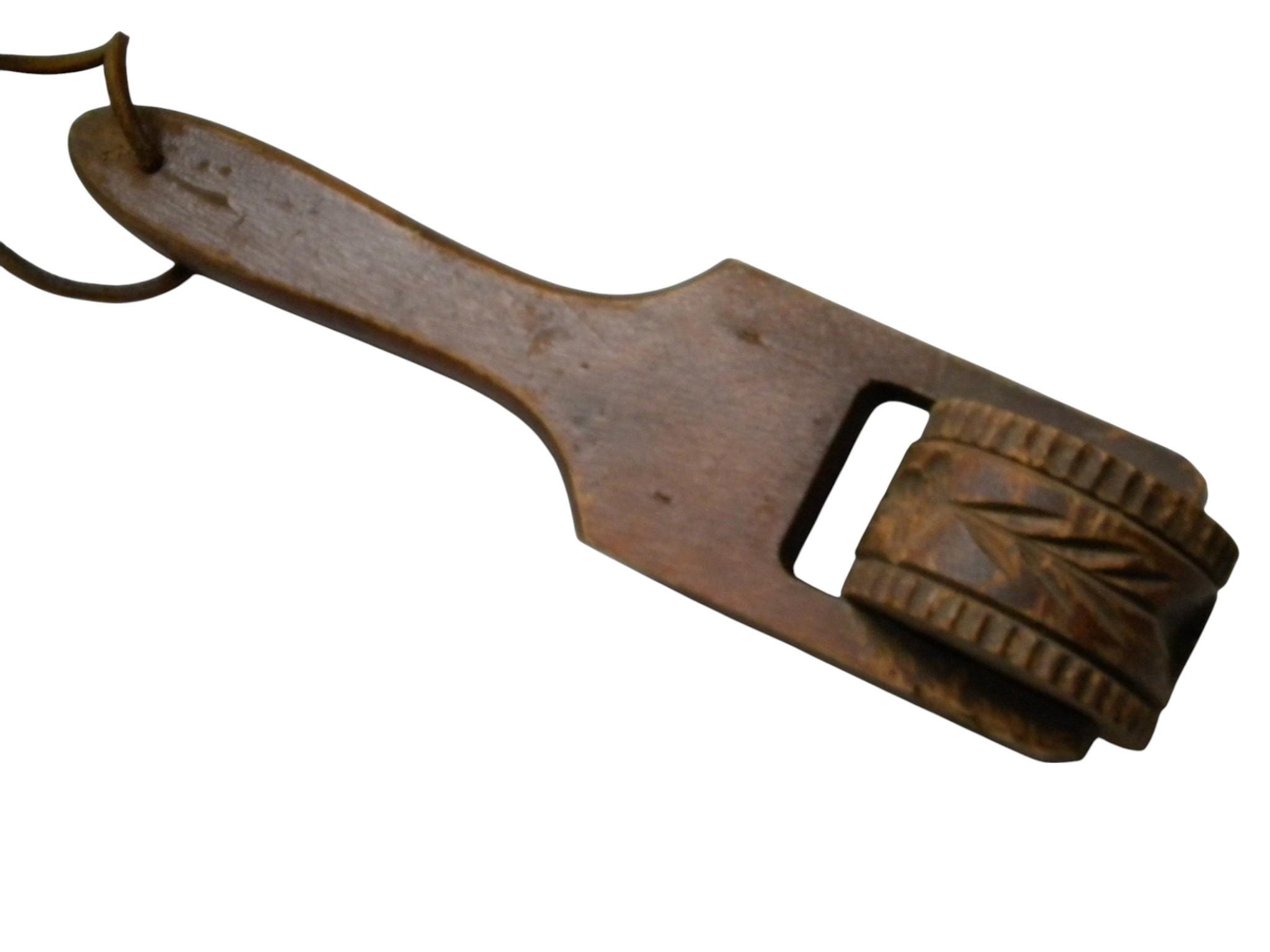 Vintage Wooden Pastry Roller - Springerle Cookie - Pastry - Butter Rolling Pin - Farmhouse Kitchen