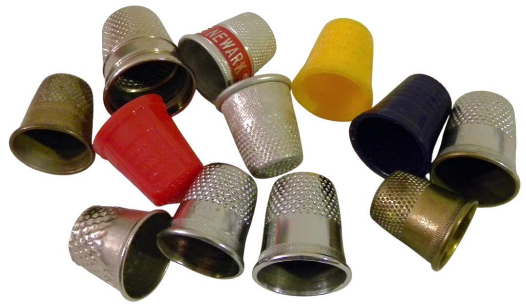 12 Vintage Thimbles - Fancy Thimbles - Vintage Sewing - Thimble Lot - Etsy