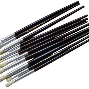 Wood  Handle Paint Brush Lot  - Paintbrushes - Paint Brushes - Paint Brush Collection