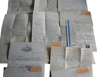 1930's Handwritten Letters - Paper Ephemera Pack - Paper Tag Supply