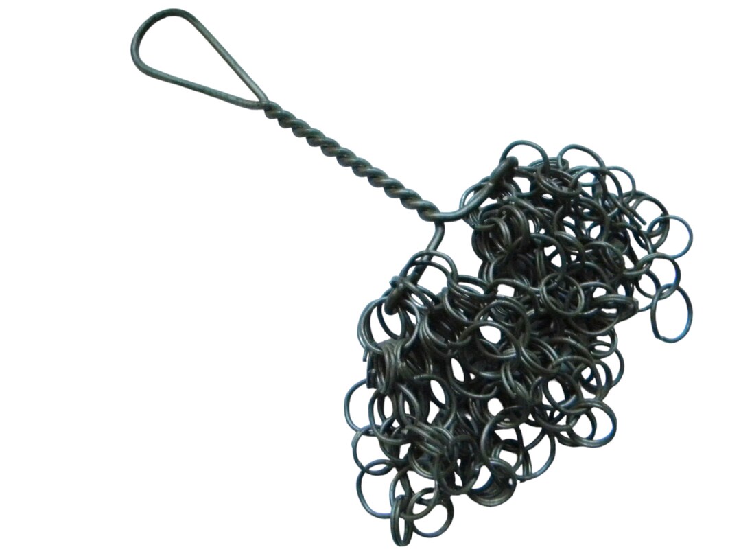 Vintage Metal Scrubber Cast Iron Pot Scrubber Metal Etsy