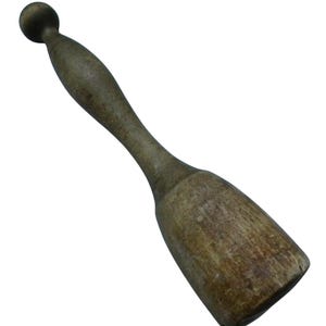 Vintage Wooden Potato Masher - Farmhouse Kitchen Decor