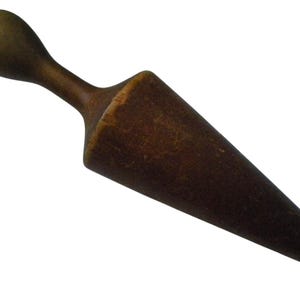 Vintage Wood Pestle: Farmhouse Kitchen Herb Masher