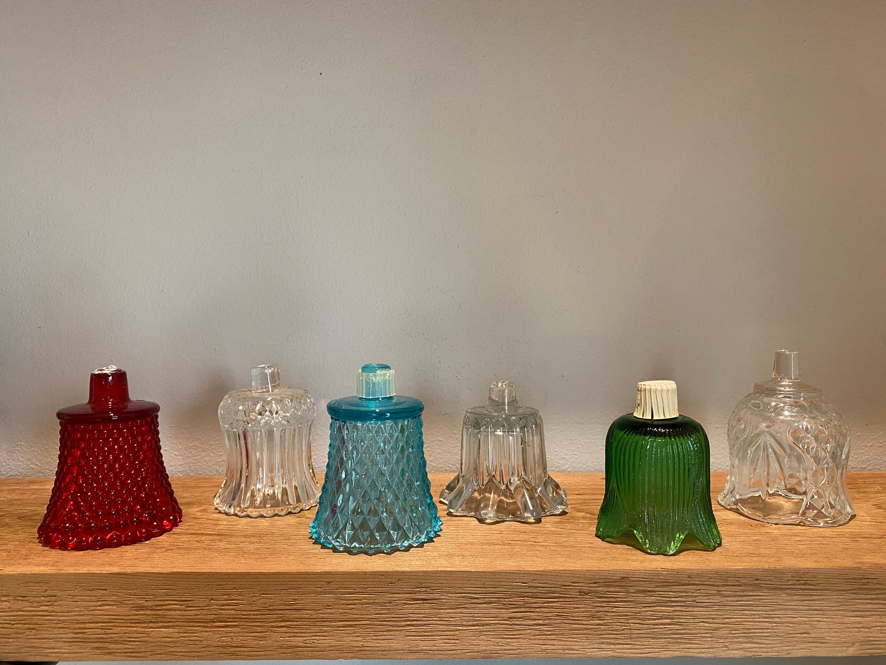 Colored glass votive candle holders