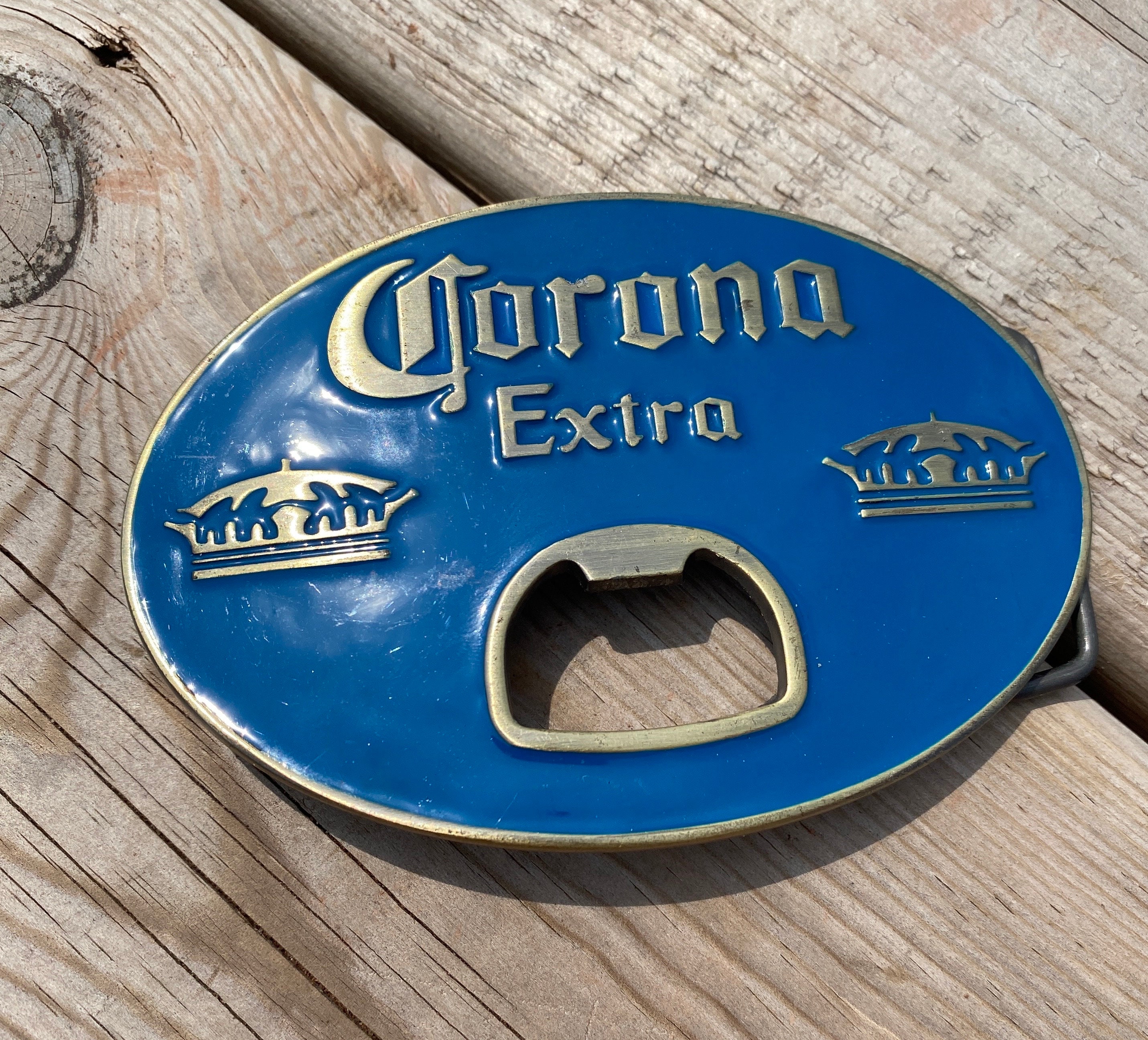Corona Belt Buckle Beer Cap Bottle Opener Blue Colour Belt Buckle Nice Condition Mexican Beer Mexico Etsy Canada