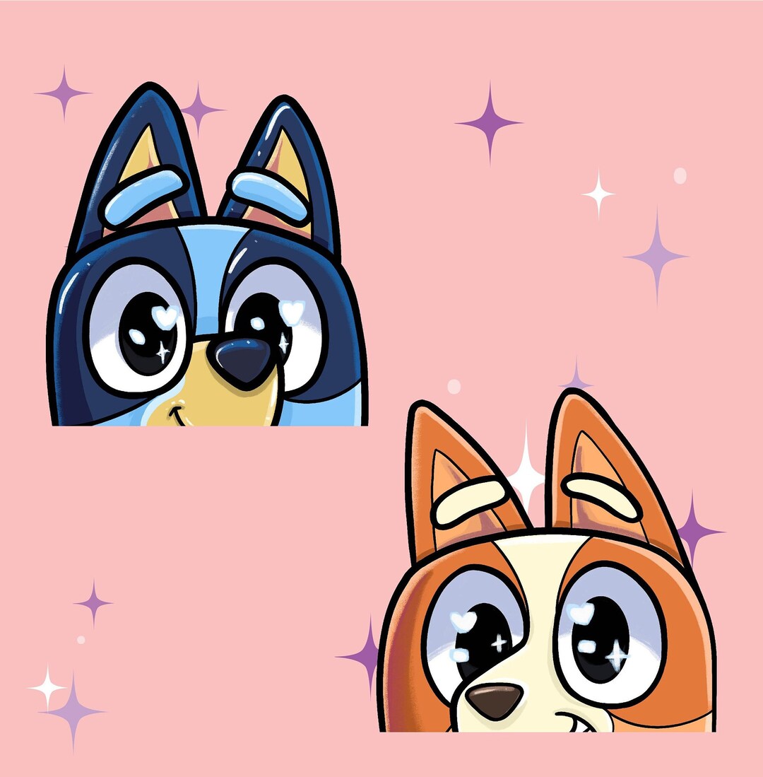 Bluey and Bingo Car Safe Window Peeker Sticker 6 Etsy Australia