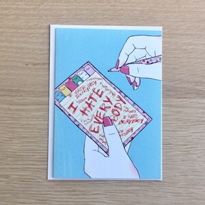 Funny Birthday Card - Hate Everybody