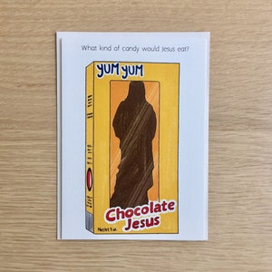 Cartão engraçado dos doces da Páscoa de Jesus