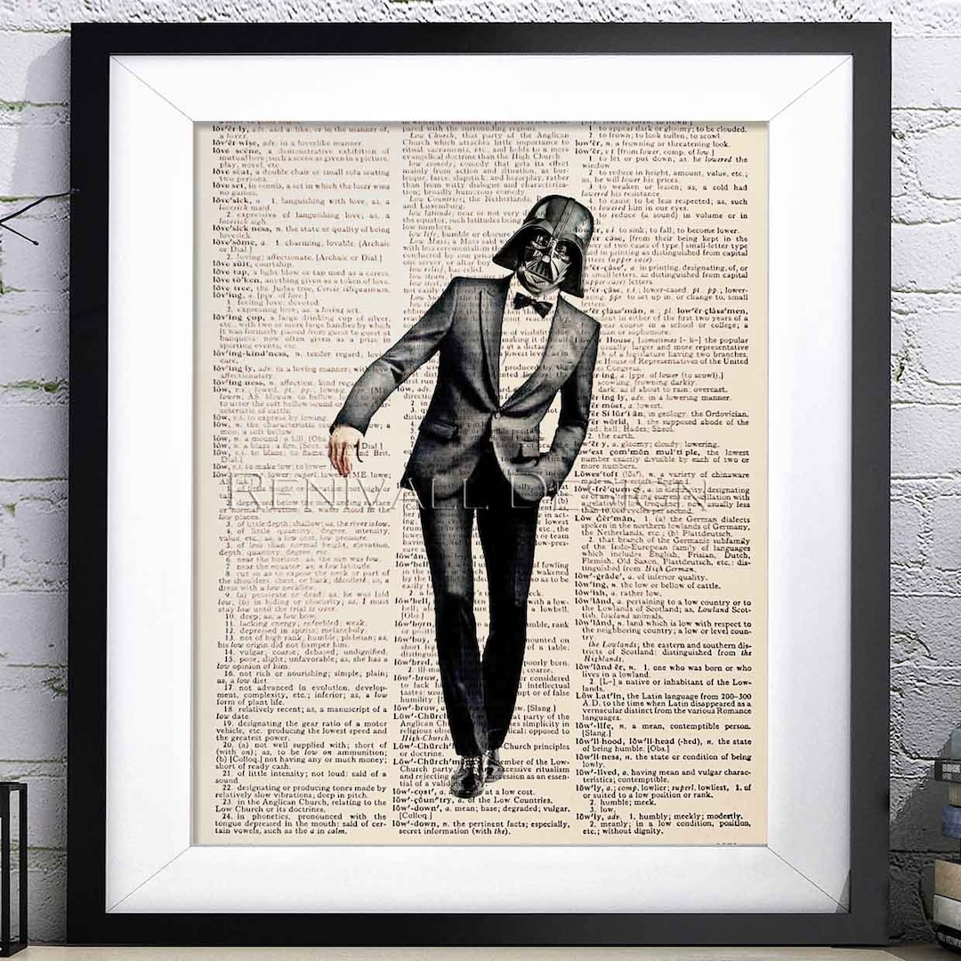 Star Wars Art Print, Darth Vader Poster, Gift Idea for Book Lovers ...