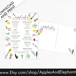 Lentebloemen Diffuser Blend Download en print Happy Mail Card