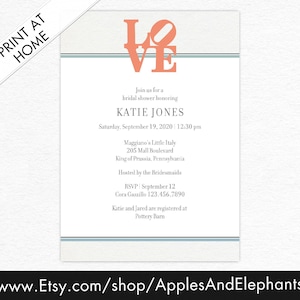 Love Bridal Shower Invitation