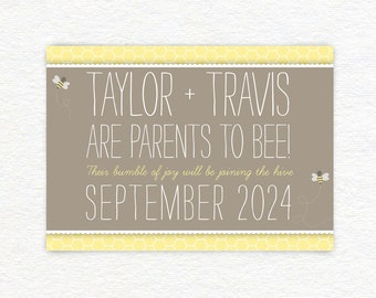 Bumble Bee Pregnancy Announcement Card
