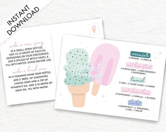 Sweet Summer Ice Cream Diffuser Blends Happy Mail Card Download and Print