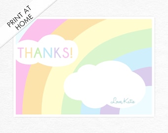 Pastel Rainbow Thank You Card