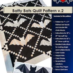 Digital Pattern: Batty Bat Quilt Pattern