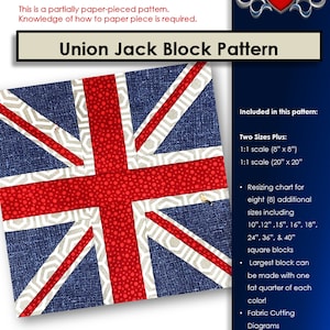 Digital Pattern: Square Union jack Block