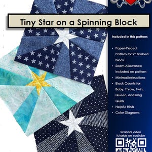 Pattern: Tiny Star on a Spinning Block