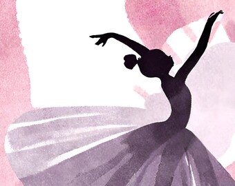 Silueta elegante - Arte digital de bailarina abstracta