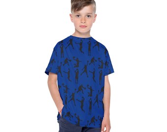 Blue Kid's Basketball T-Shirt, Jordan Inspired Shirt, Comfort Color Shirts, Youth Basketball Shirts, Basketball Player Shirts, Unisex Tee