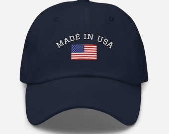 Made in USA Cap, USA Flagge gestickte Baseballmütze, amerikanische Flaggenmütze, 4. Juli Hut, Flaggenmütze, Unabhängigkeitstag, Vatertagsgeschenk