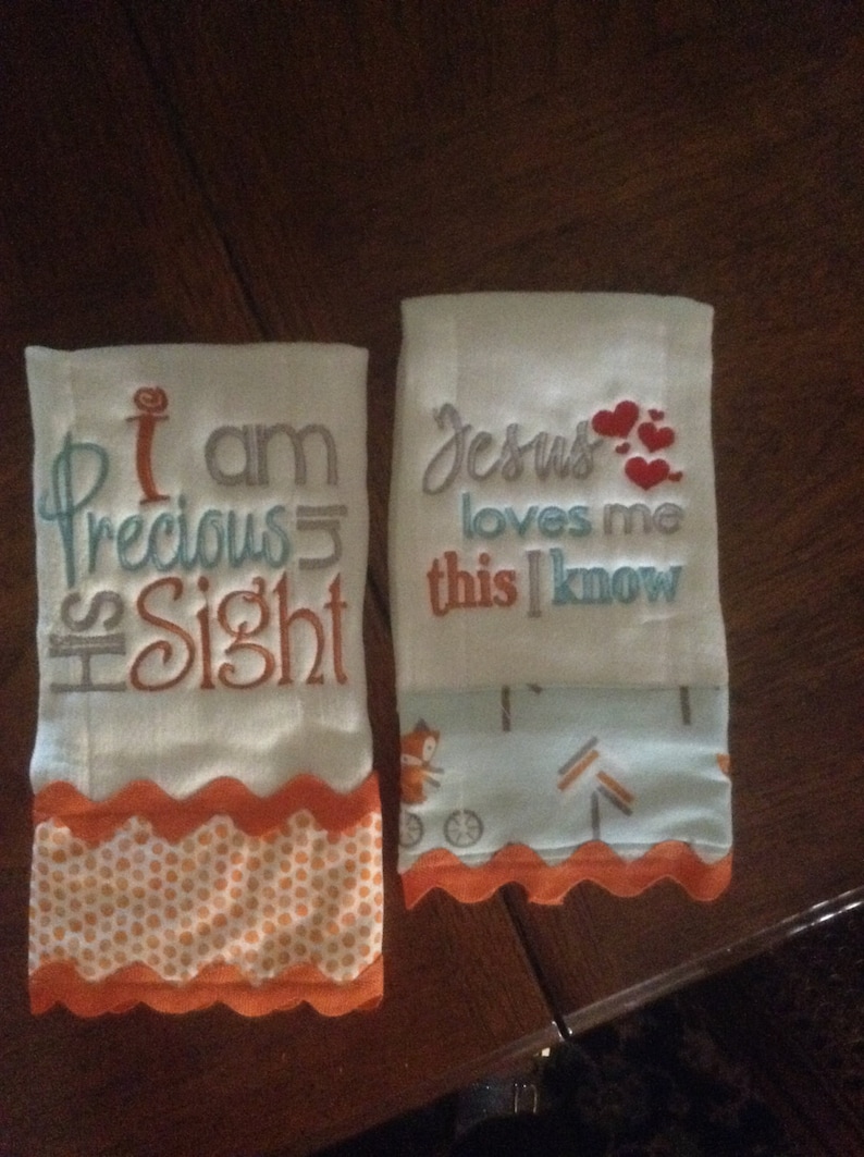 Scripture or Bible Verse Burp Cloths Etsy