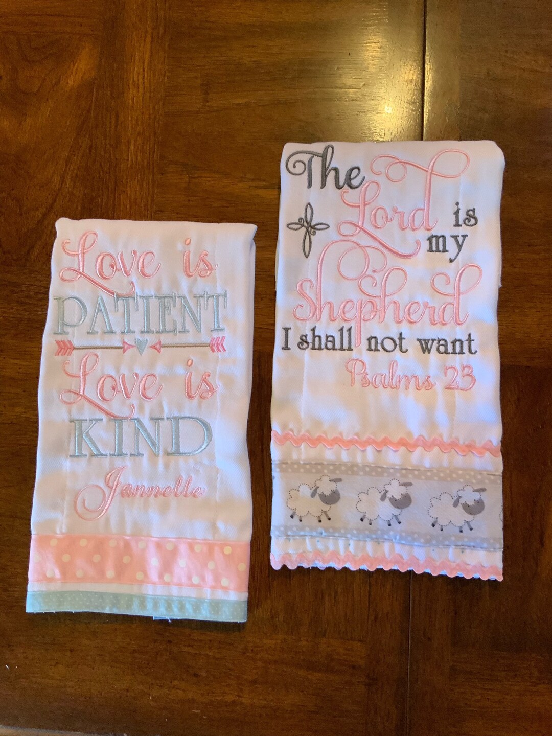 Bible Verse Burp Cloths Etsy
