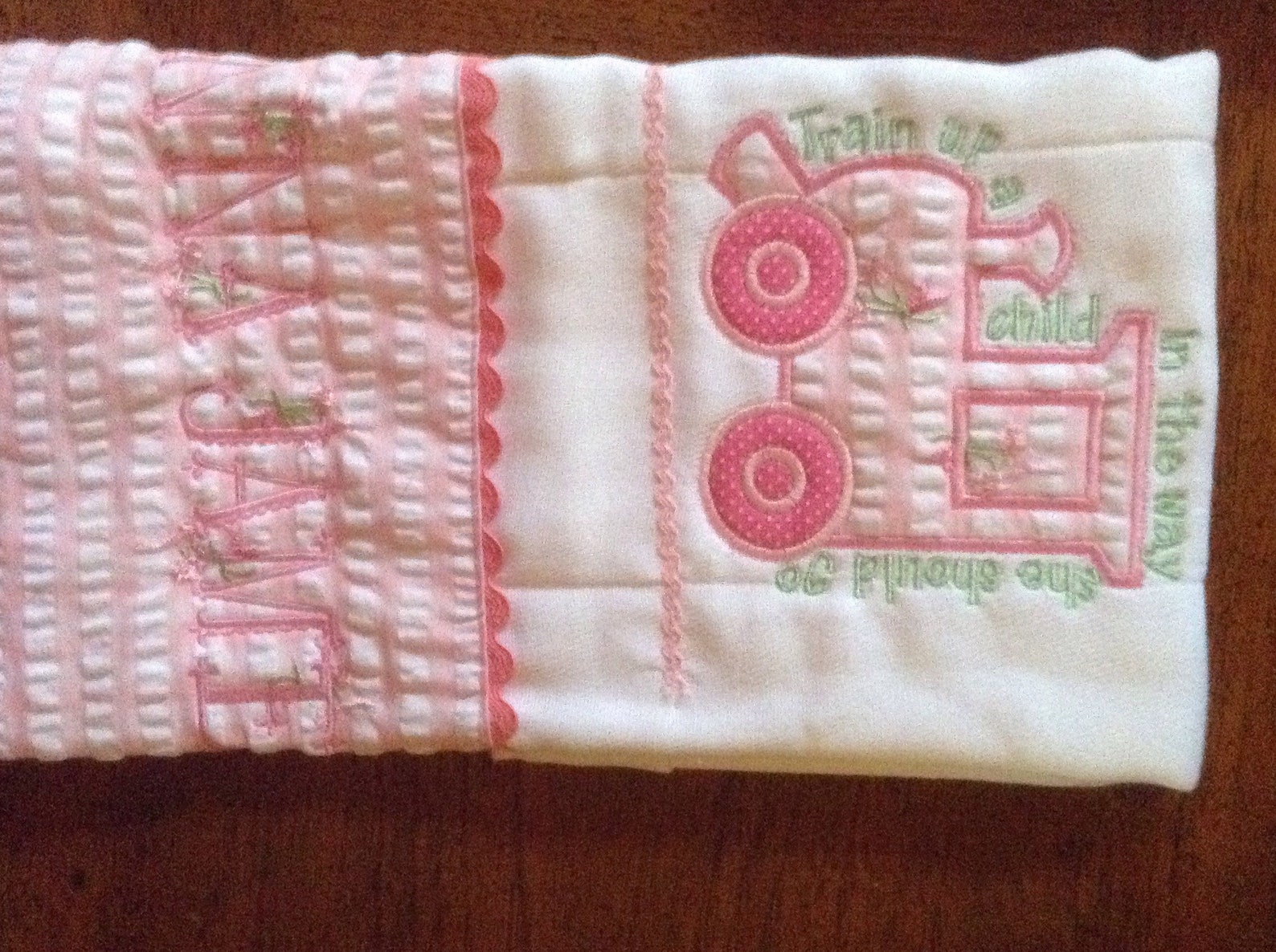 Baby Girl Embroidered Personalized Bible Verse Burp Cloths Etsy