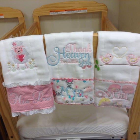 girl burp cloths
